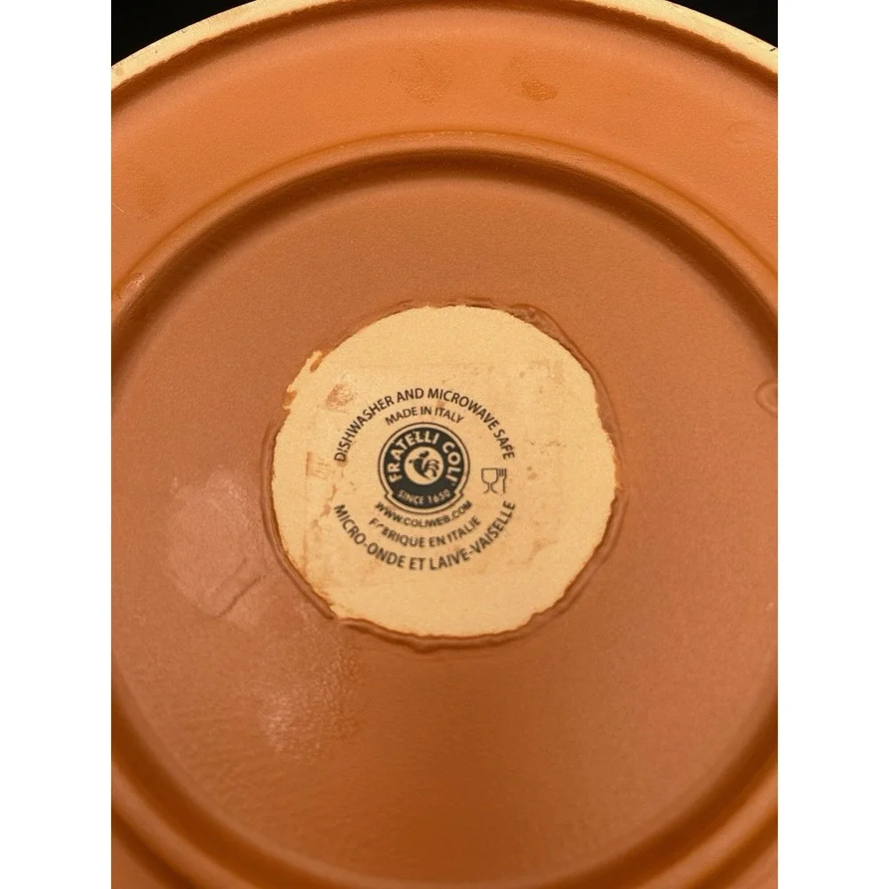 Fratelli Coli Terracotta Splatter Glaze Multi‑Purpose Italian Artisan Bowl